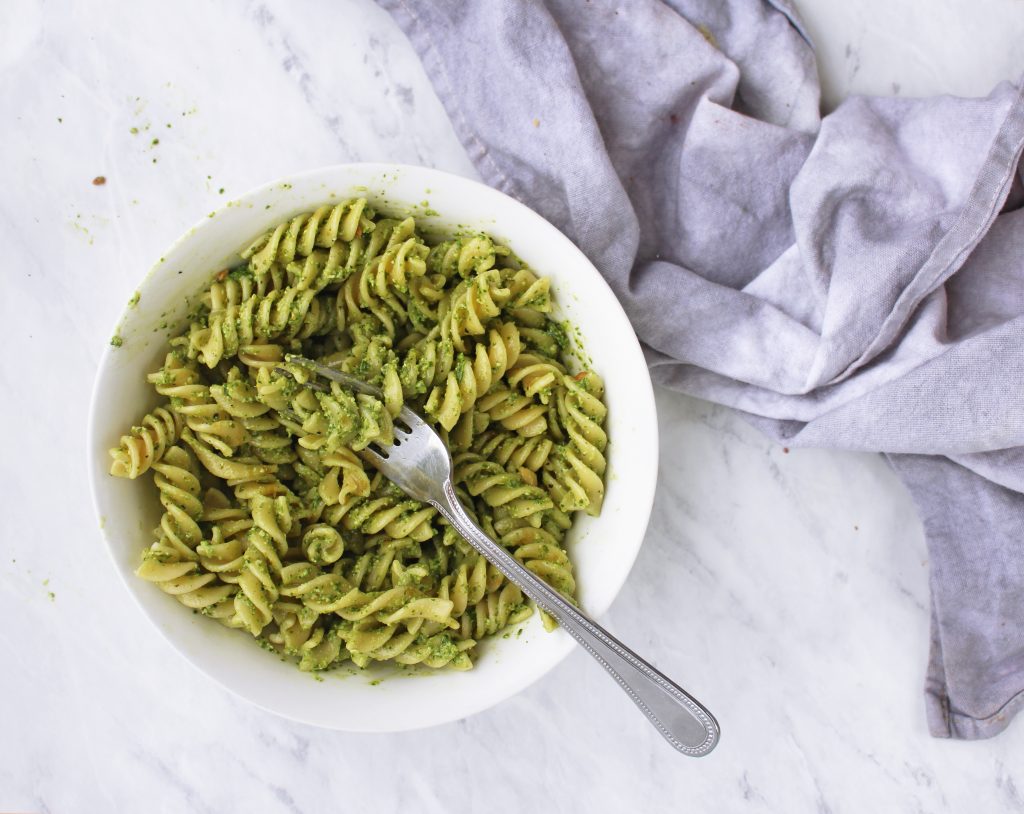 Recipe: Vegan Pesto Pasta - Wholesome Culture - Blog