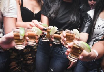 women drinking vegan tequila