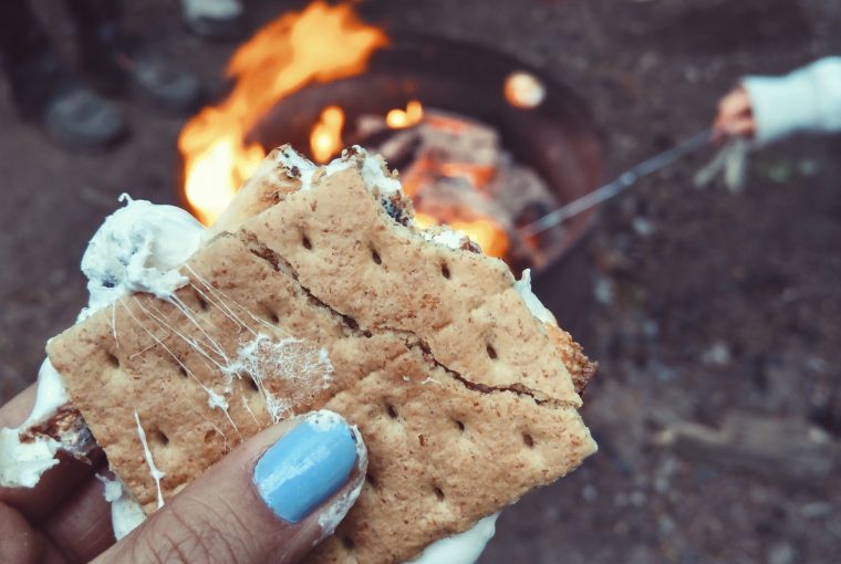 Vegan s'more ingredients