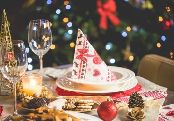 Christmas dinner table - holidays as a vegan