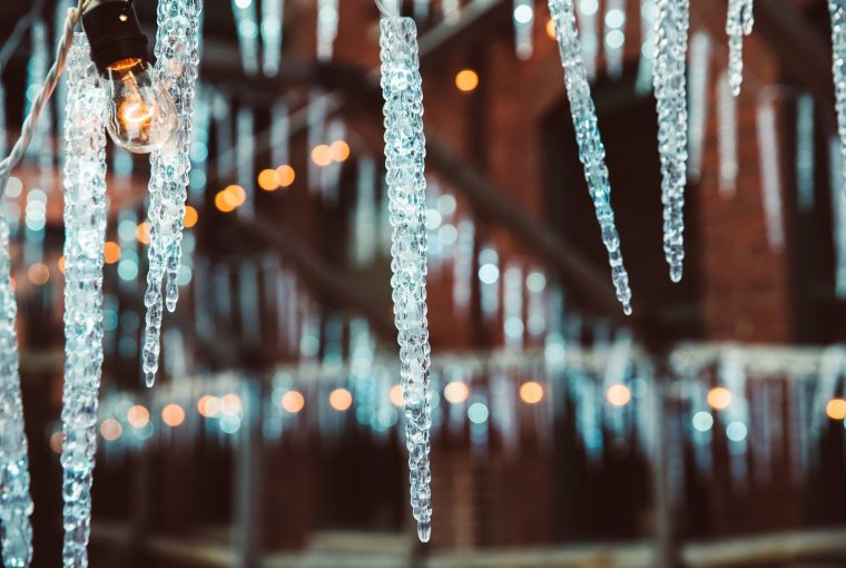icicles and twinkle lights