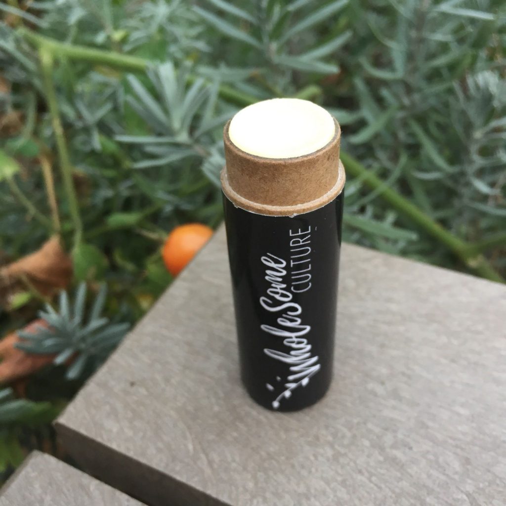 natural peppermint lip balm by Wholesome Culture