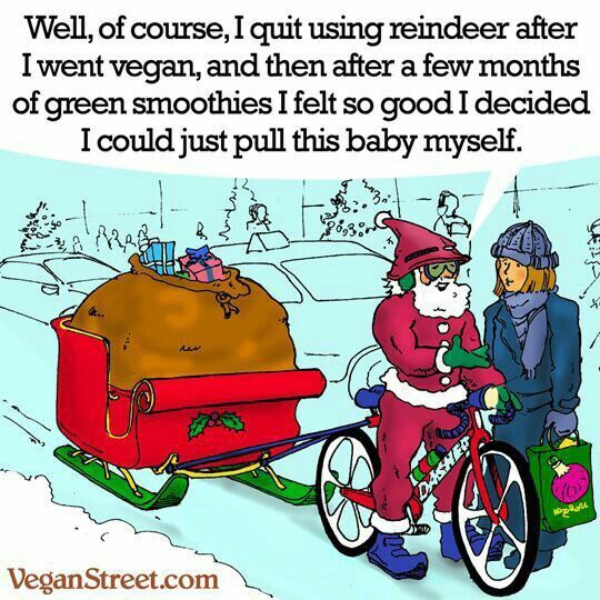 vegan meme Santa