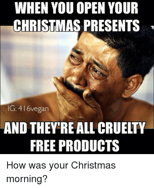 vegan Christmas meme