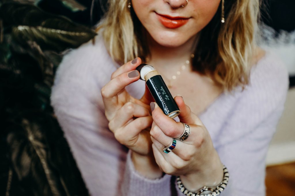 Wholesome Culture vegan and organic peppermint lip balm 
