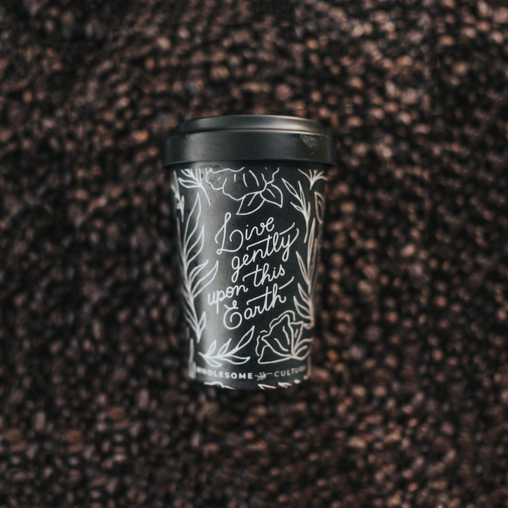 Eco friendly reusable coffee mug from Wholesome Culture