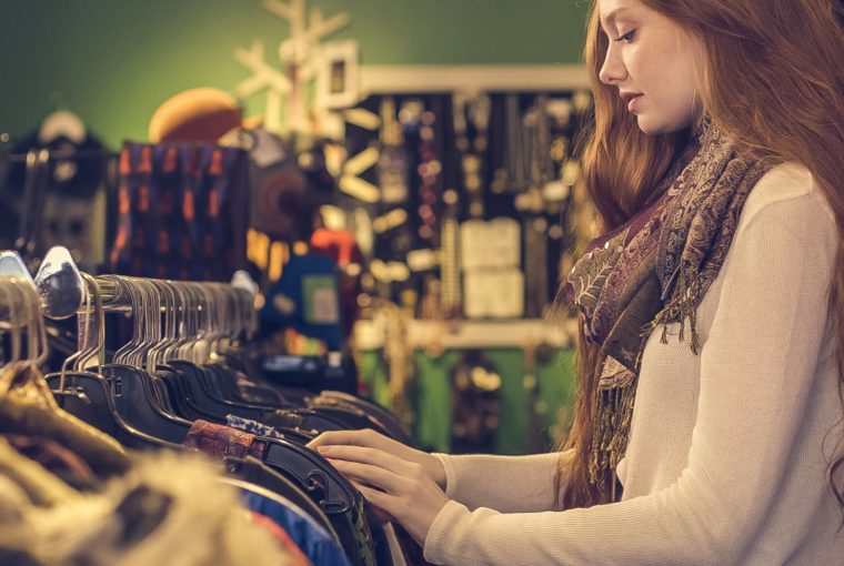 woman shopping for ethical fashion