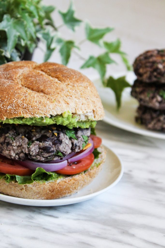 Black Bean Burger with Chipotle Avocado Spread from the Wholesome Culture Cookbook