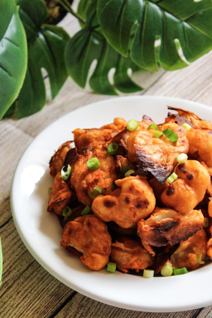 vegan buffalo cauliflower wings from the Wholesome Culture cookbook 