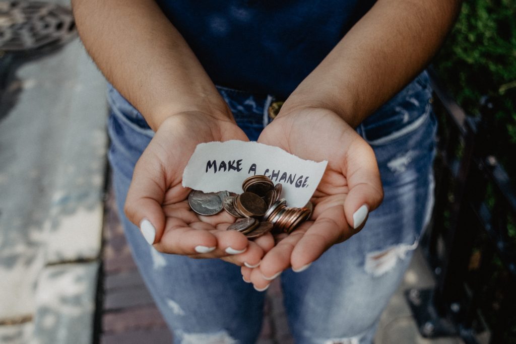 donate your change to be kind