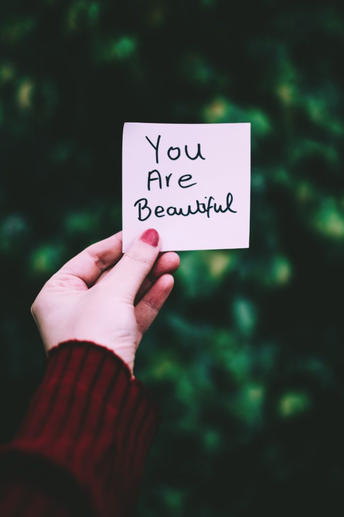 you are beautiful kind note 