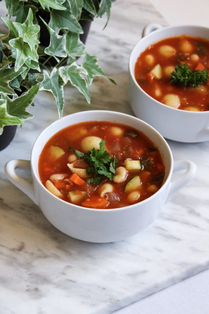 Minestrone Soup with Fresh Herbs from the Wholesome Culture Cookbook