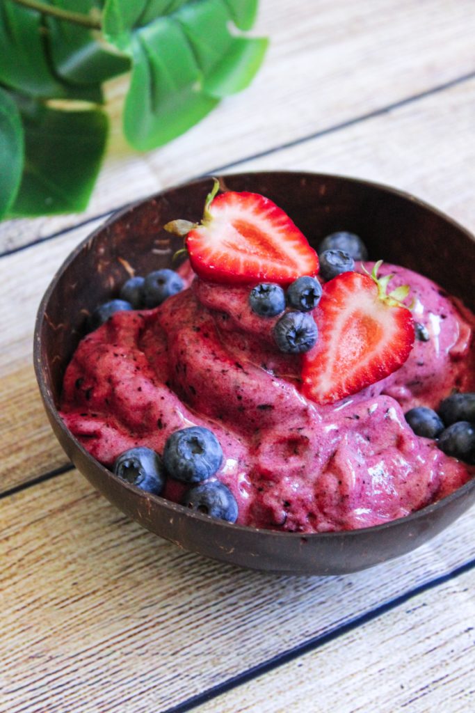Mixed Berry Vegan Nice Cream from the Wholesome Culture Cookbook