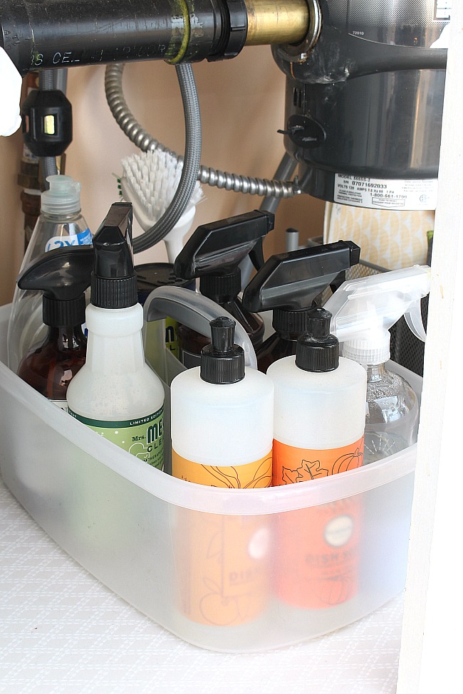 organizing cleaning products