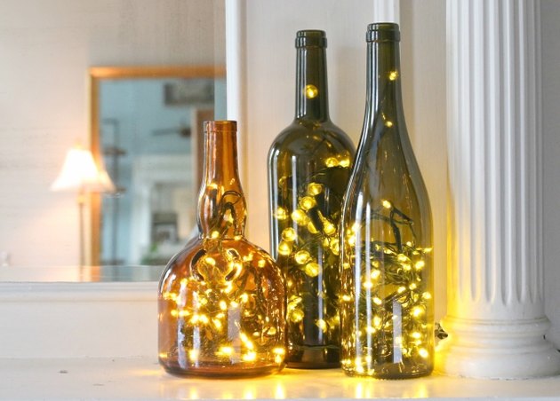 DIY Wine bottle lights