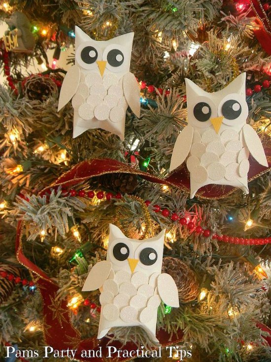 Owl Toilet Paper Roll Ornaments