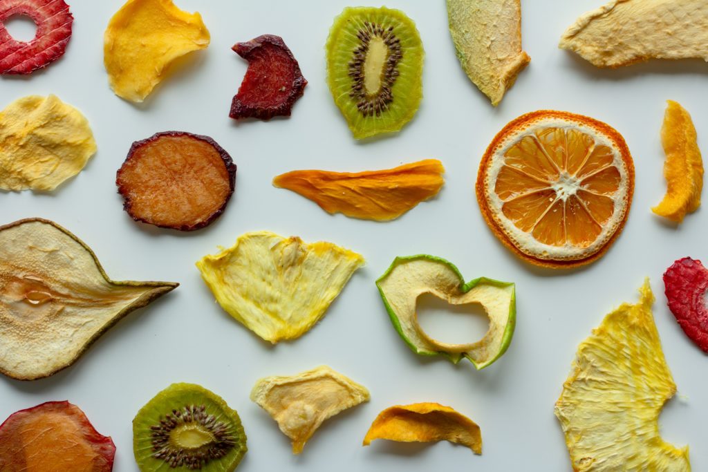 dehydrated fruit chips - perfect for using seasonal produce