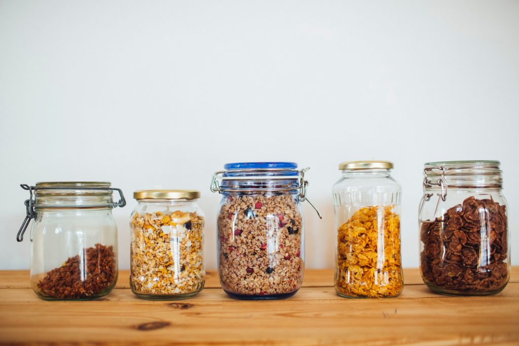 how to green on a budget - reuse glass jars for food storage