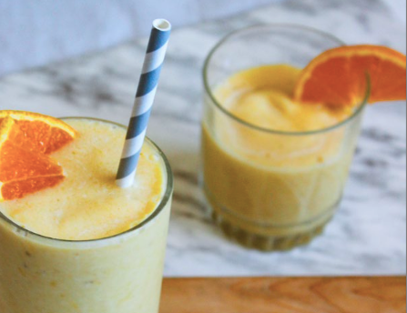 spring vegan recipes, orange creamsicle smoothie